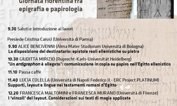 Documenti, supporti, layout. Giornata fiorentina fra epigrafia e papirologia